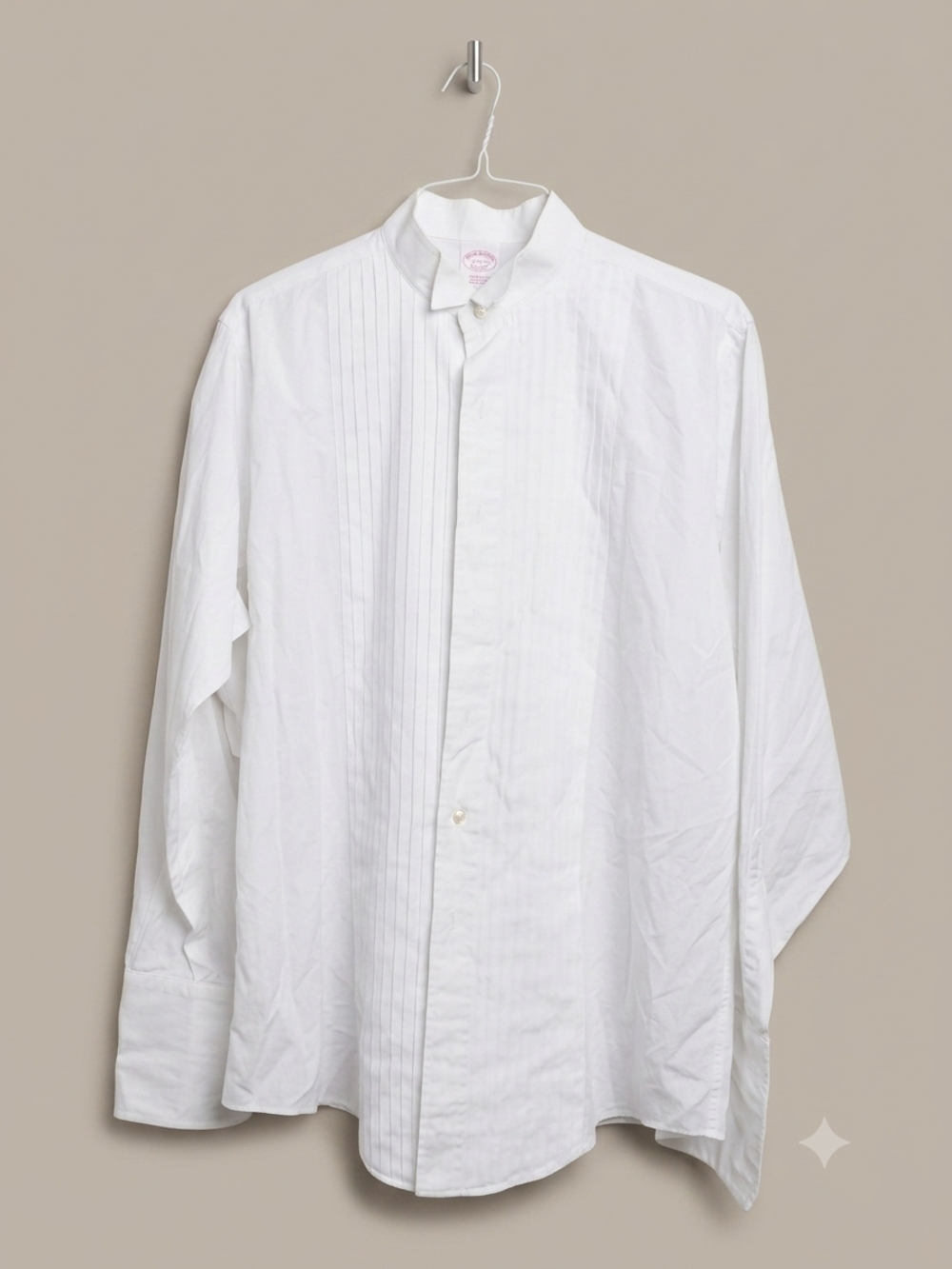 Brooks Brothers Traditional Fit Pleated Tuxedo Shirt White 16.5 35